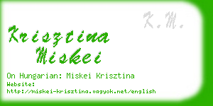 krisztina miskei business card